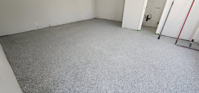 Concrete floor after restoration