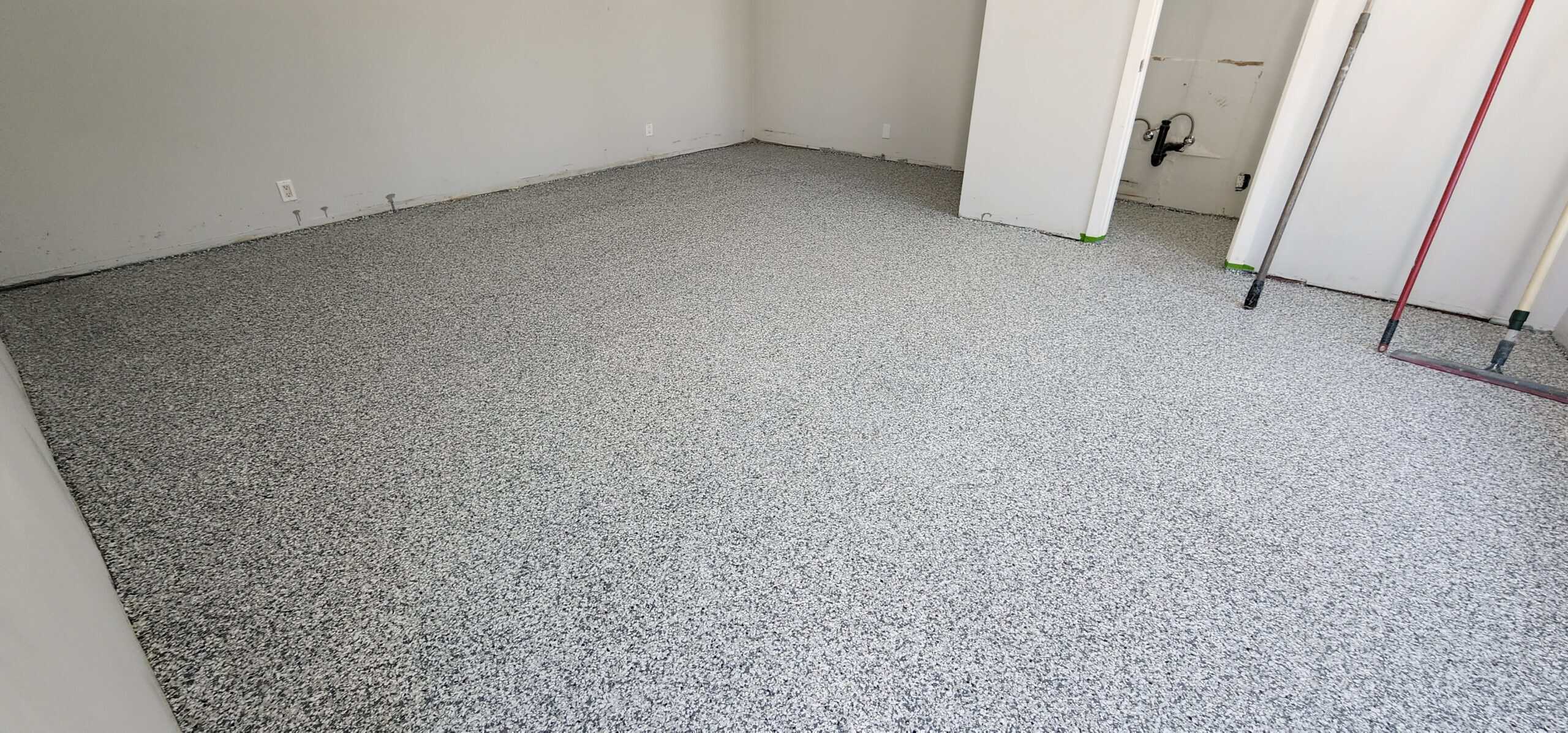 Concrete floor after restoration