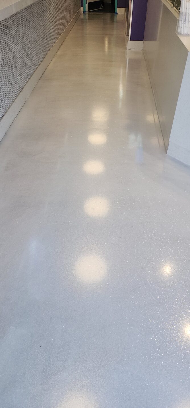 Prepared slab with the counters going in