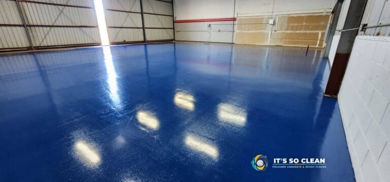 Metallic Epoxy Floor - Airport Hangar, Torrance