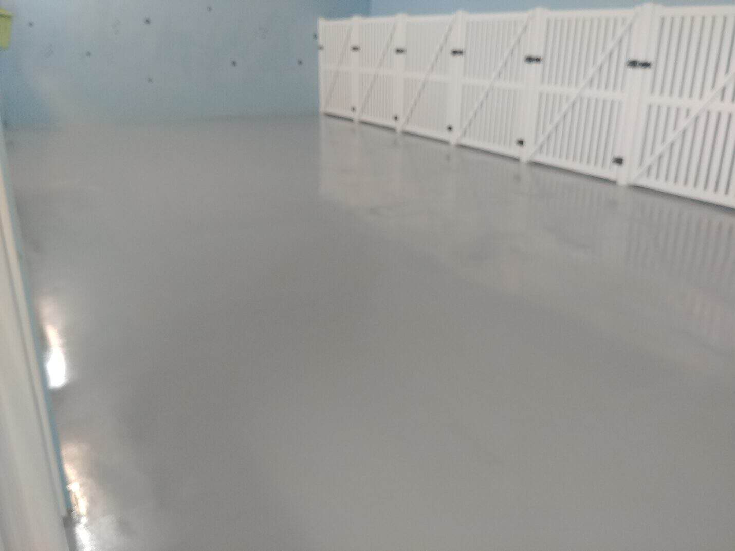 Finished kennel floor ready for the gates to go back into use