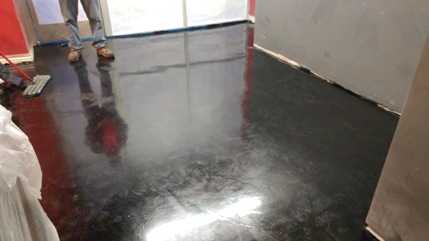 Prepared slab through the dining area