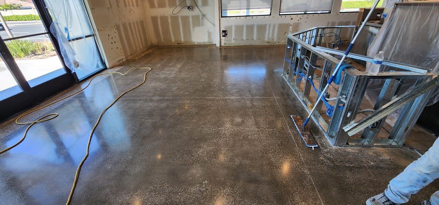 Polished concrete dining floor, 85 Bakery Cypress (5 of 8)