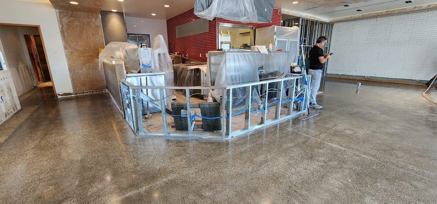 Polished concrete dining floor, 85 Bakery Cypress (6 of 8)