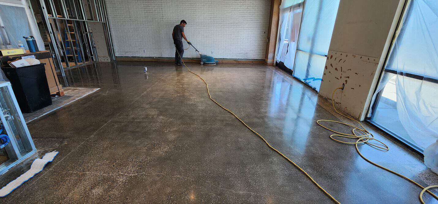 Polished concrete dining floor, 85 Bakery Cypress (8 of 8)