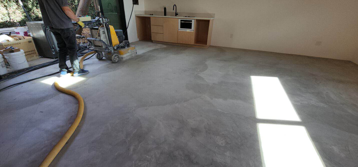 Polished concrete floor in a residential ADU, Los Angeles (2 of 6)