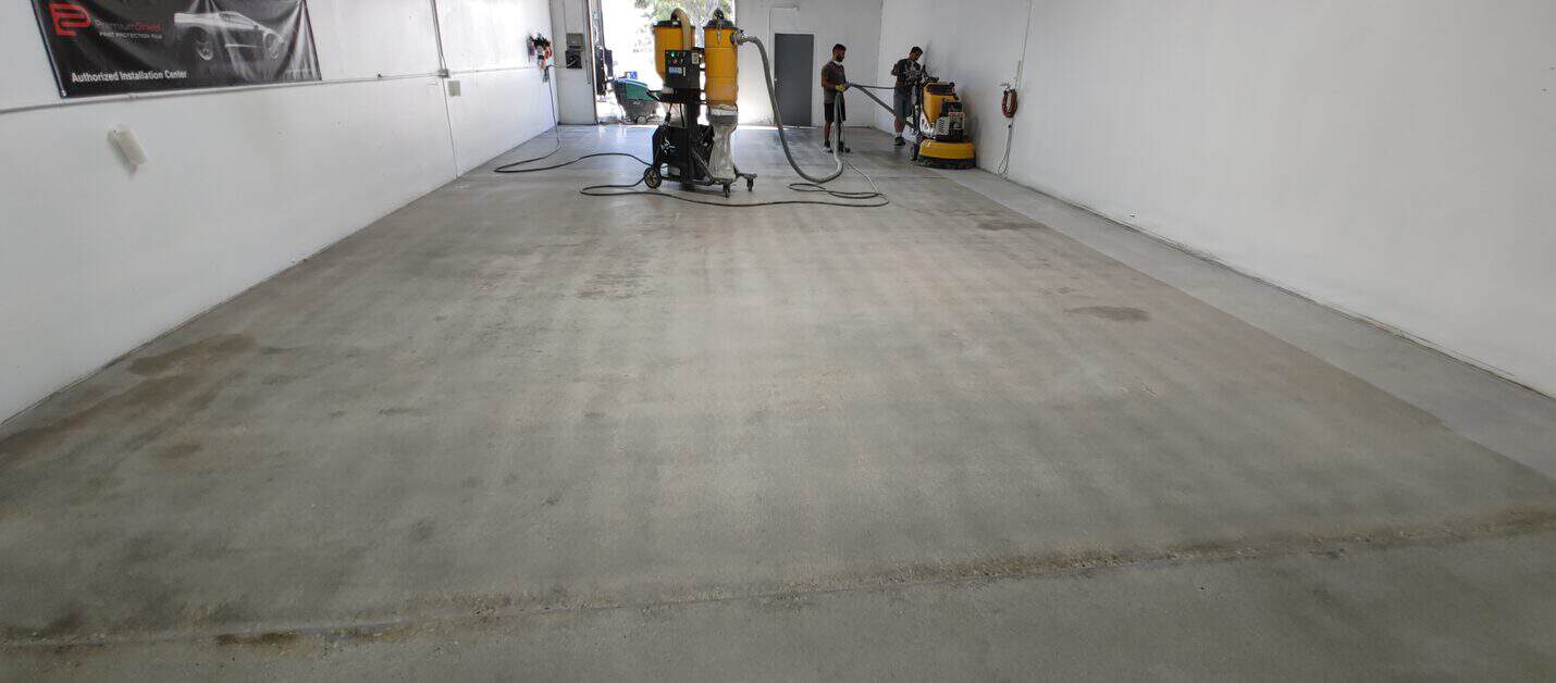Polished concrete auto shop floor, Long Beach (4 of 10)