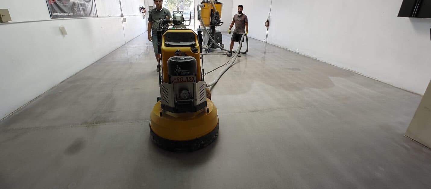 Polished concrete auto shop floor, Long Beach (6 of 10)
