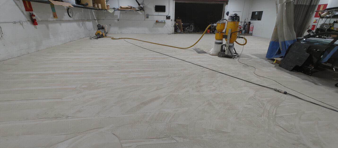 Polished concrete auto shop floor, Santa Barbara (2 of 6)