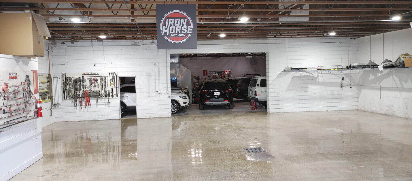Polished concrete auto shop floor, Santa Barbara (5 of 6)
