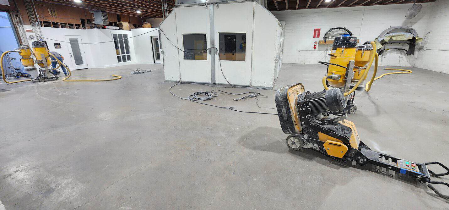 Polished concrete auto shop floor, Santa Barbara (2 of 10)