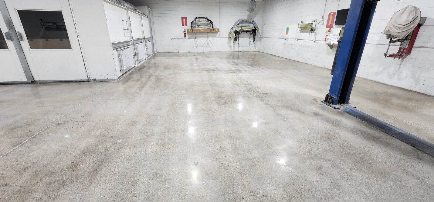 Polished concrete auto shop floor, Santa Barbara (5 of 10)