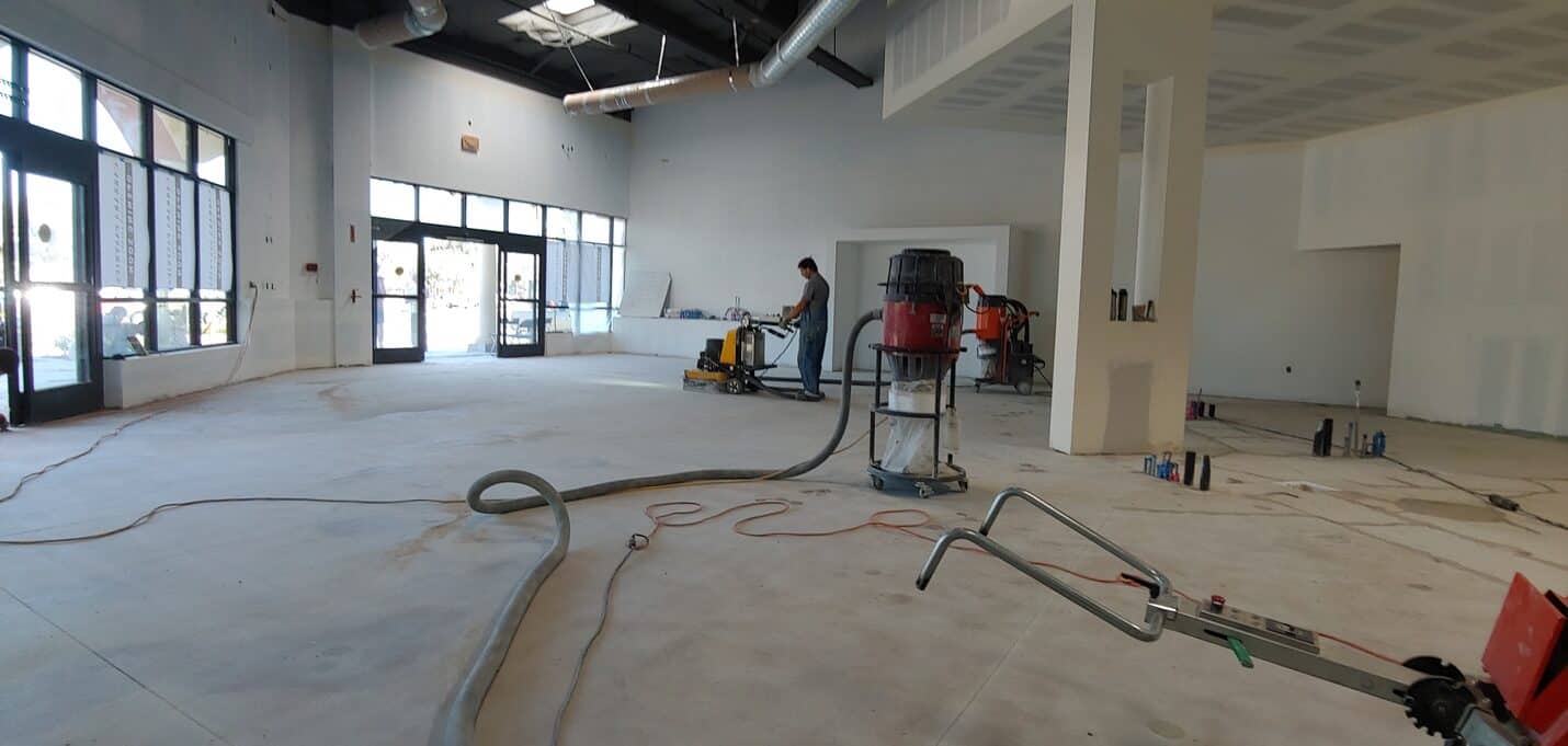 Polished concrete restaurant floor, Carraras Bakery Moorpark (4 of 8)
