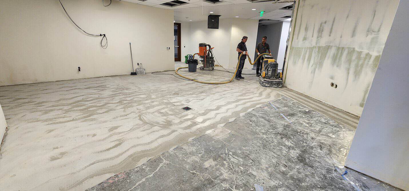 Polished concrete office floor, KB Home Santa Clarita (2 of 6)