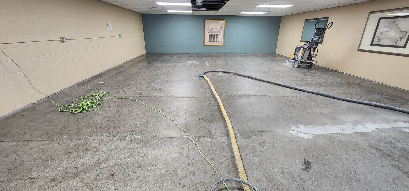 Polished concrete office floor, Long Beach Convention Center (2 of 6)