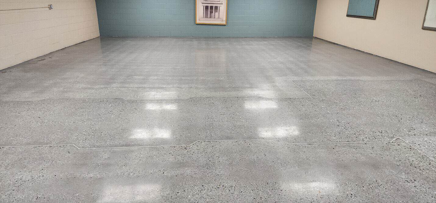 Polished concrete office floor, Long Beach Convention Center (3 of 6)