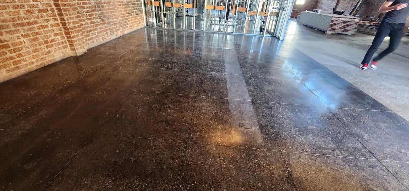 Polished concrete office floor in a Culver City brick building (2 of 10)