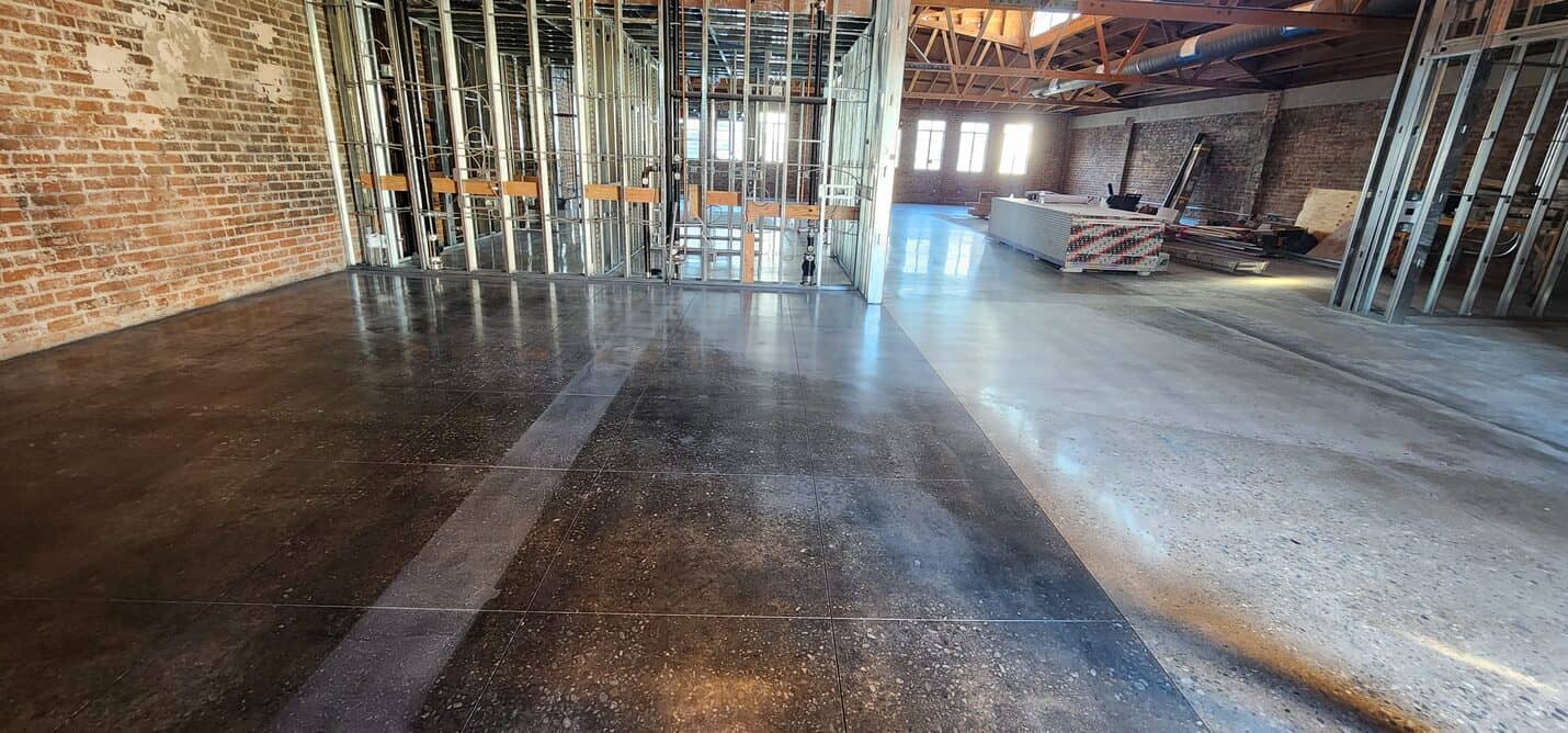 Polished concrete office floor in a Culver City brick building (3 of 10)