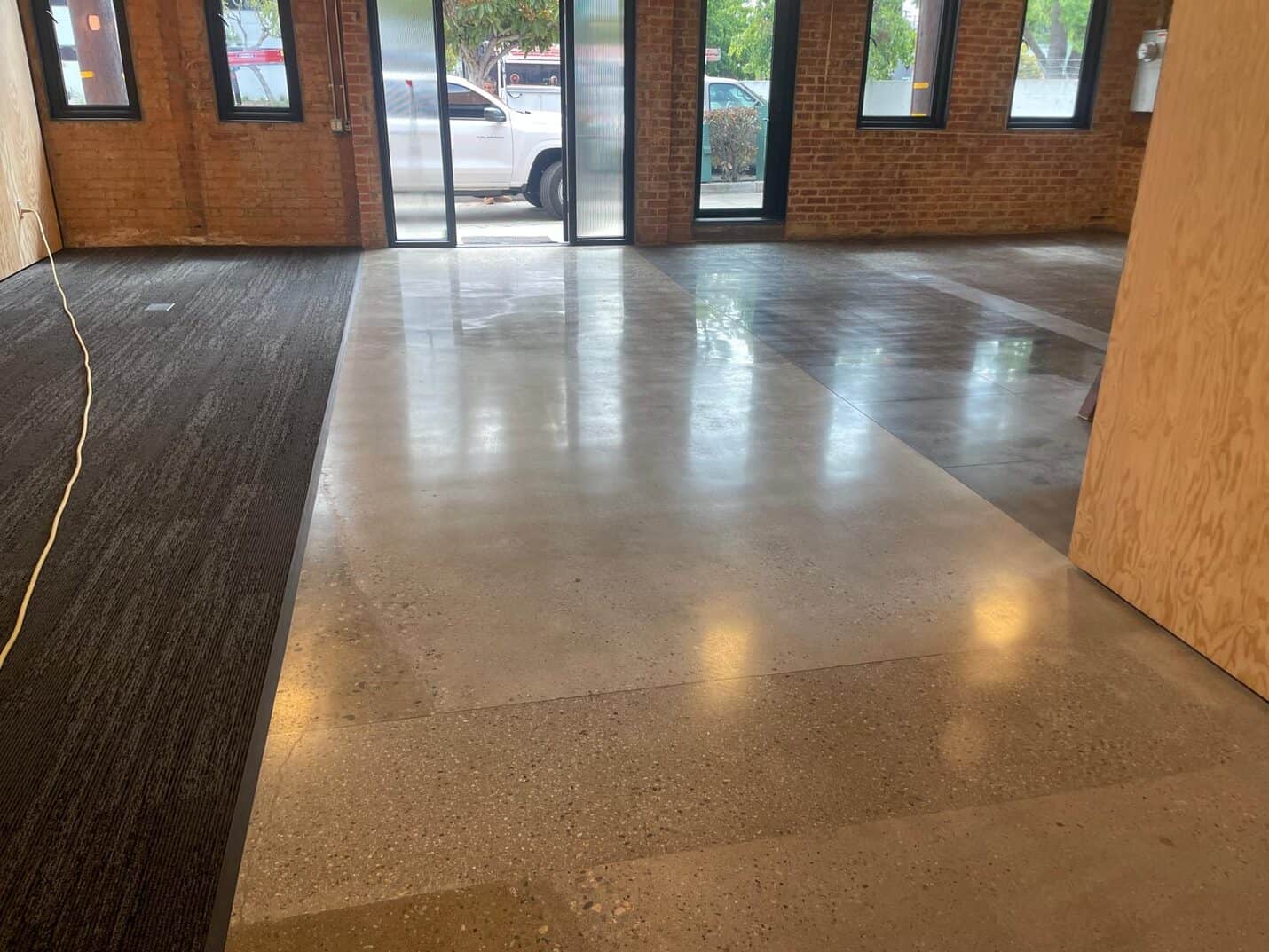 Polished concrete office floor in a Culver City brick building (9 of 10)