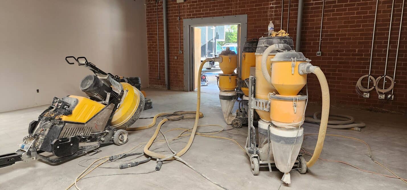 Polished concrete office floor in a Los Angeles brick building (2 of 6)