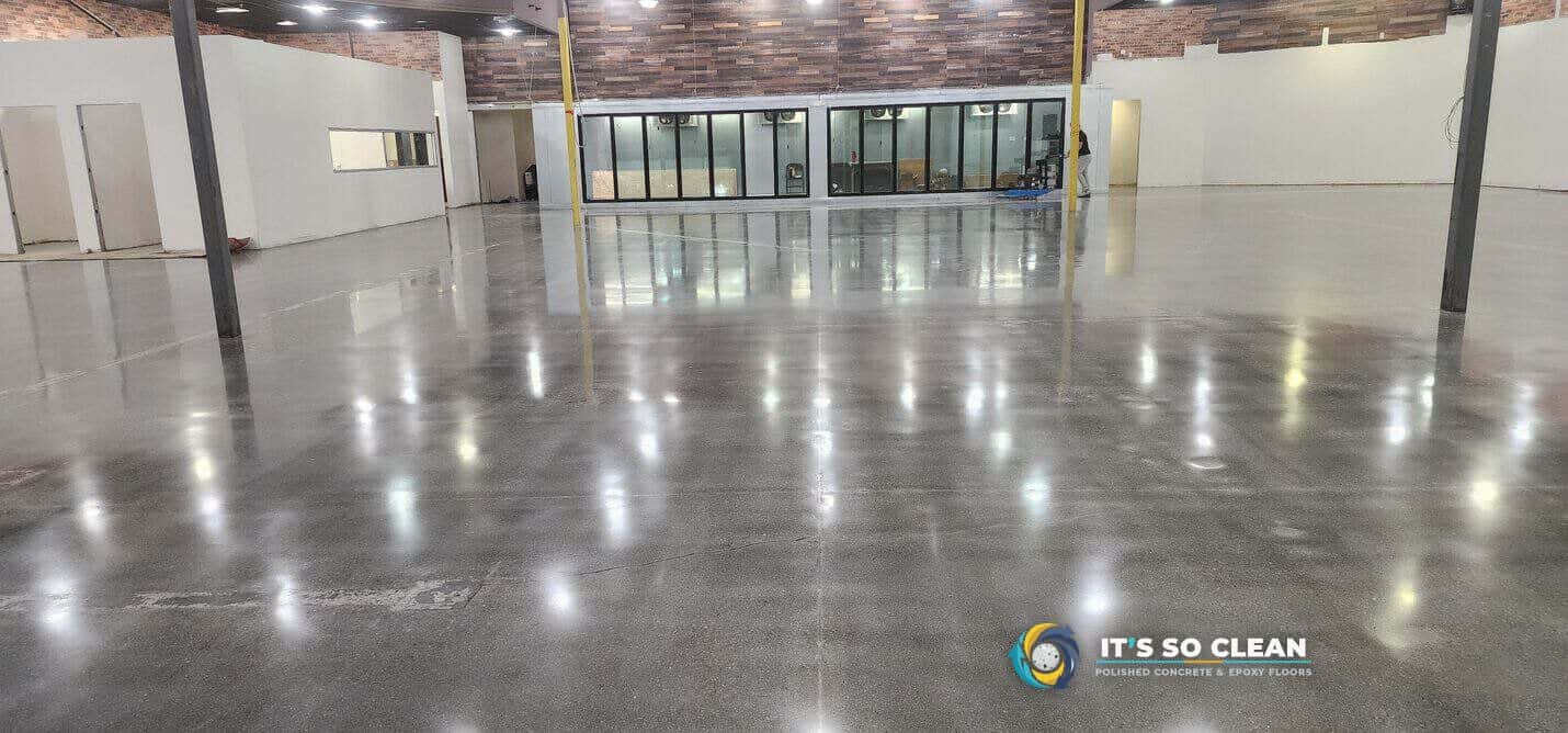 Polished concrete retail floor at a pet shop in Ladera Ranch