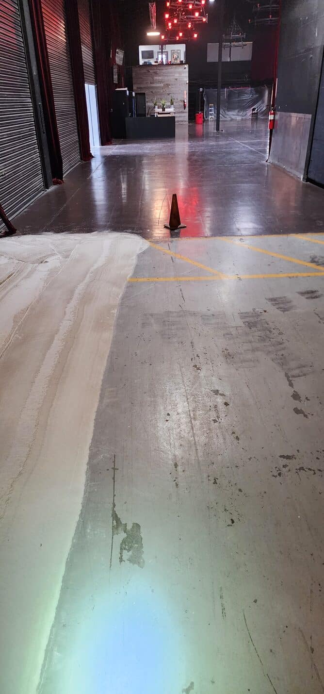 Polished concrete studio corridor, Thunder Studios Long Beach (3 of 10)