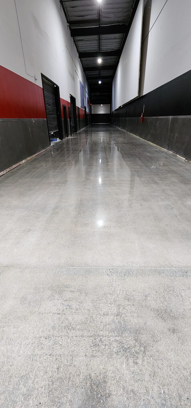 Polished concrete studio corridor, Thunder Studios Long Beach (5 of 10)