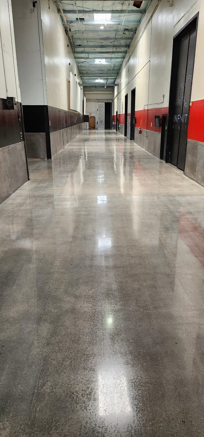 Polished concrete studio corridor, Thunder Studios Long Beach (6 of 10)