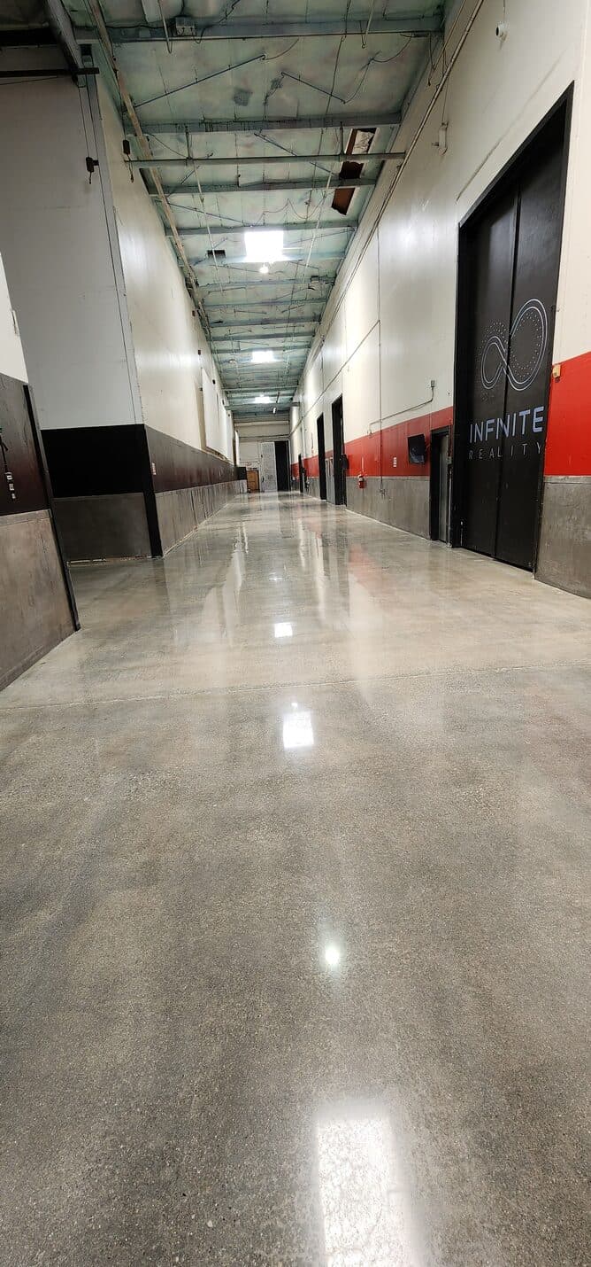 Polished concrete studio corridor, Thunder Studios Long Beach (7 of 10)