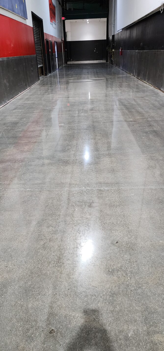 Polished concrete studio corridor, Thunder Studios Long Beach (8 of 10)