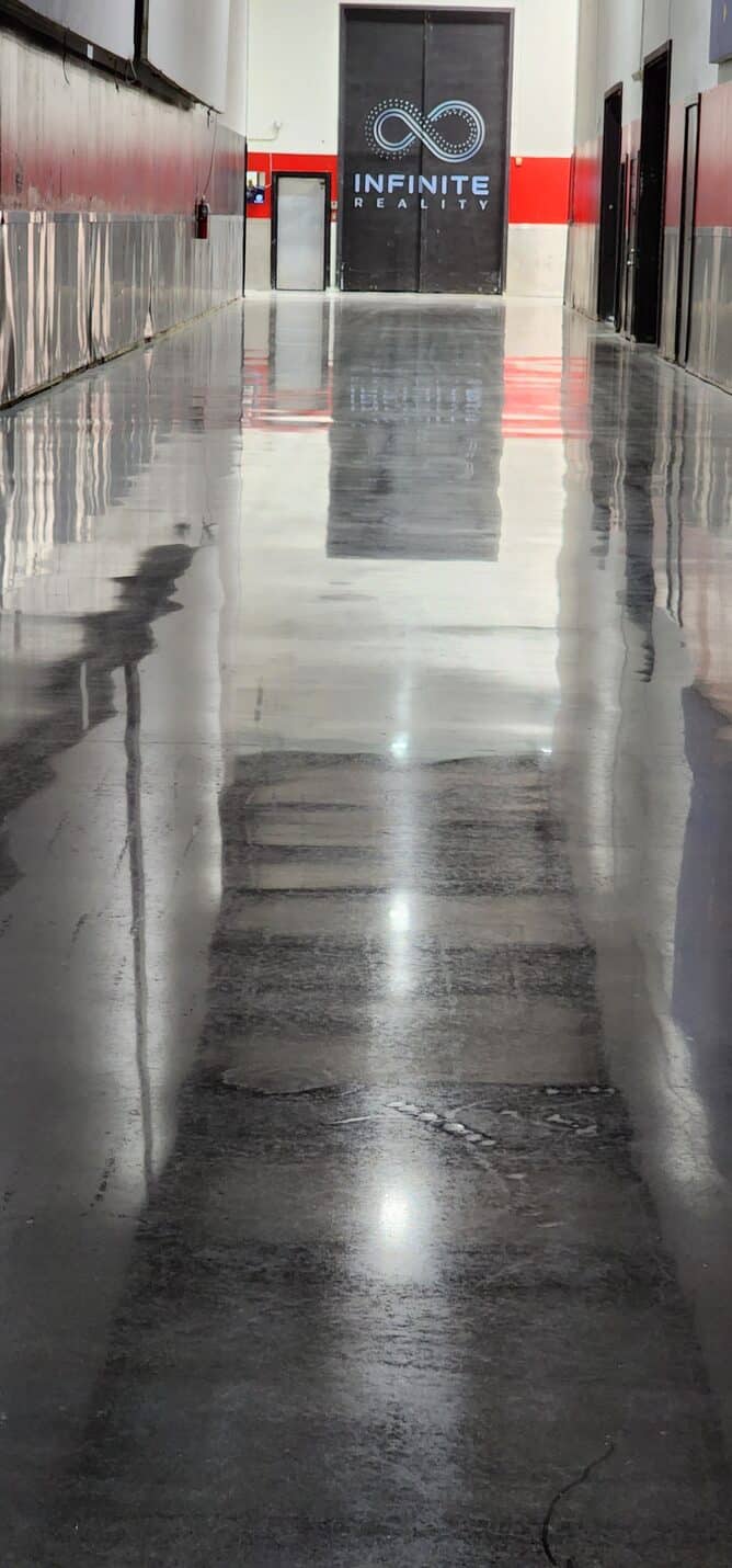 Polished concrete studio corridor, Thunder Studios Long Beach (9 of 10)