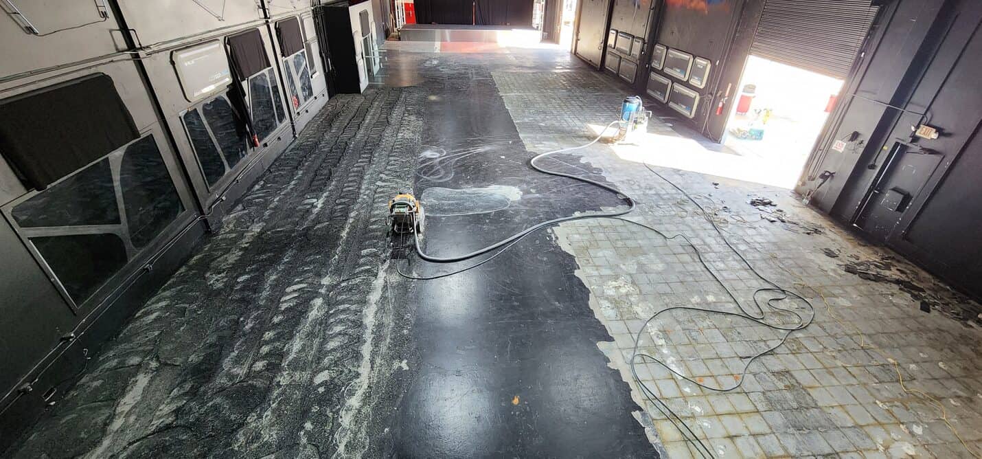 Polished concrete stage arena floor, Thunder Studios Long Beach (2 of 8)